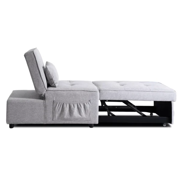 product-3382-8 IBERIS 80 cm Fotoliu pliabil pentru dormit Gri — Fotolii de relaxare