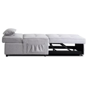 product-3382-9 IBERIS 80 cm Fotoliu pliabil pentru dormit Gri — Fotolii de relaxare