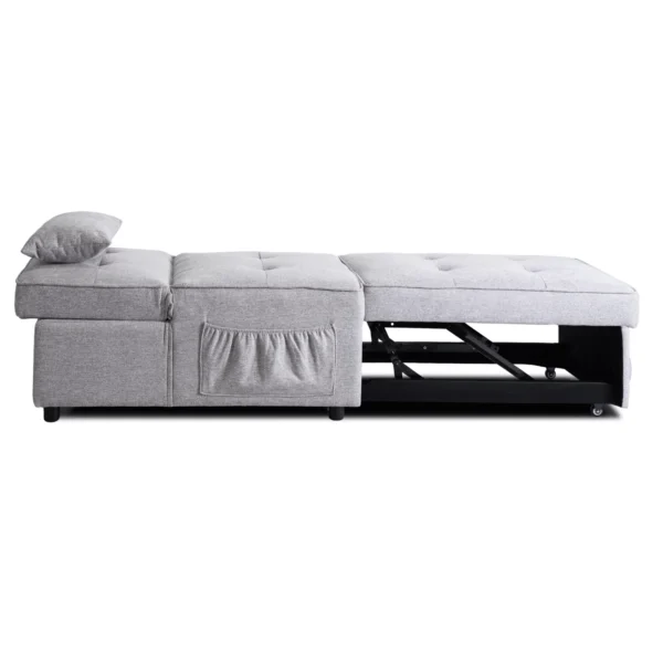 product-3382-9 IBERIS 80 cm Fotoliu pliabil pentru dormit Gri — Fotolii de relaxare