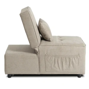 IBERIS Fotoliu reclinabil pentru dormit, 67 cm, bej