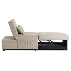 IBERIS Fotoliu reclinabil pentru dormit, 67 cm, bej