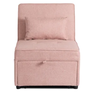 IBERIS Fotoliu reclinabil pentru dormit, 67 cm, roz