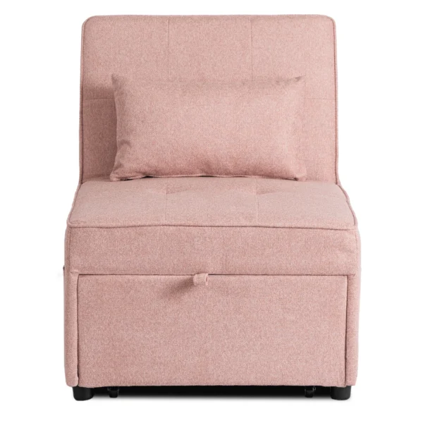 IBERIS Fotoliu reclinabil pentru dormit, 67 cm, roz