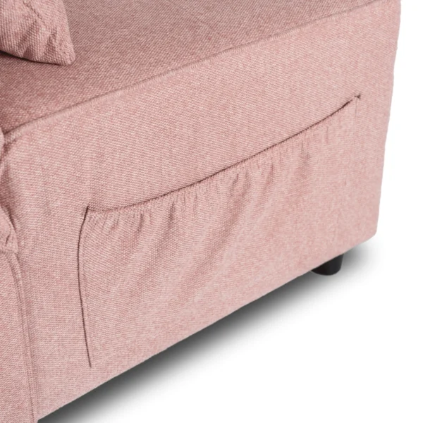 IBERIS Fotoliu reclinabil pentru dormit, 67 cm, roz