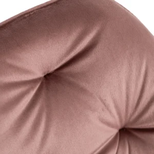 Scaun pivotant din velur roz KONOR