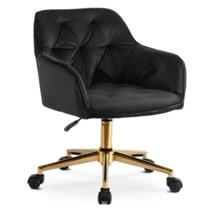 Scaun pivotant KONOR, velur negru