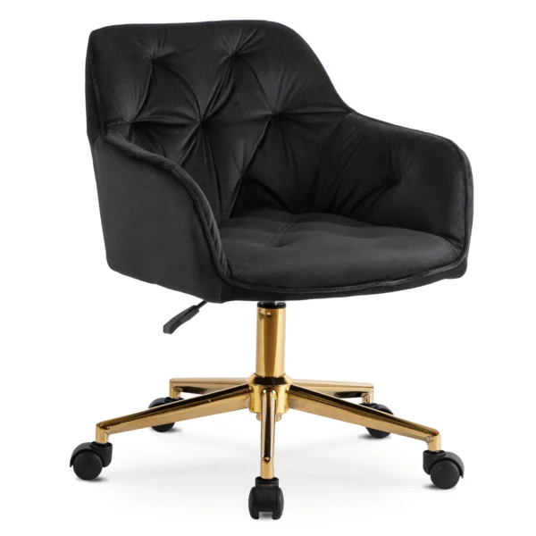 Scaun pivotant KONOR, velur negru