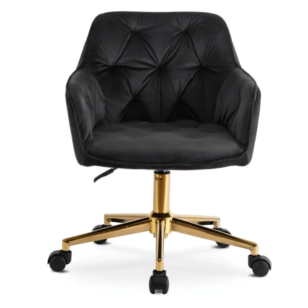 Scaun pivotant KONOR, velur negru