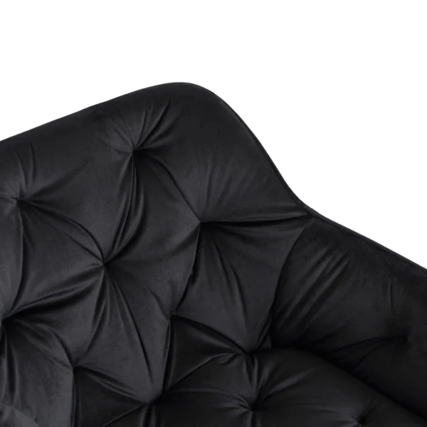 Scaun pivotant KONOR, velur negru