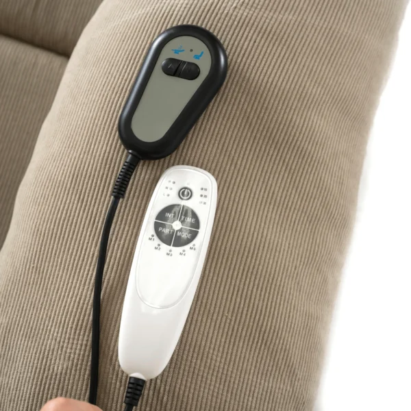 Scaun electric de masaj FENIX cu funcție de ridicare, catifea bej