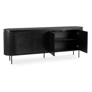 product-3388-1 Comodă cu patru uși BECK 200 cm Negru — Comode