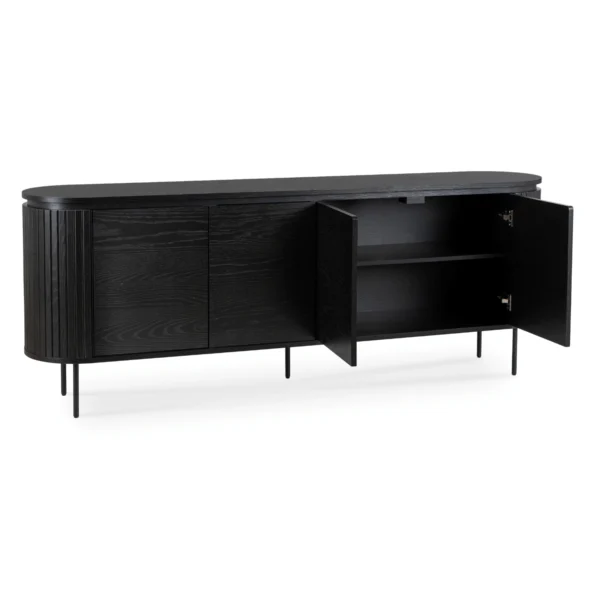 product-3388-1 Comodă cu patru uși BECK 200 cm Negru — Comode