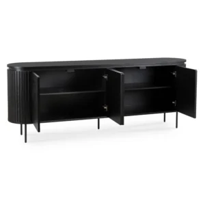 product-3388-2 Comodă cu patru uși BECK 200 cm Negru — Comode