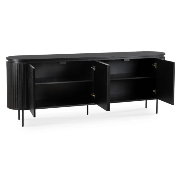 product-3388-2 Comodă cu patru uși BECK 200 cm Negru — Comode