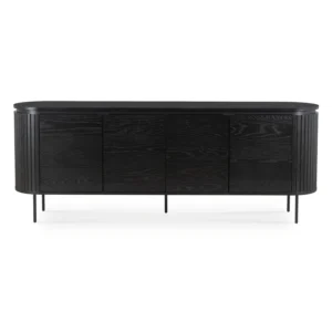 product-3388-3 Comodă cu patru uși BECK 200 cm Negru — Comode