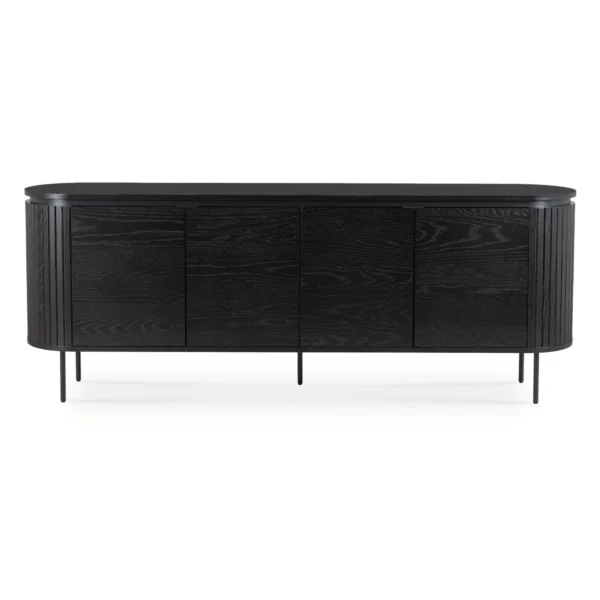 product-3388-3 Comodă cu patru uși BECK 200 cm Negru — Comode