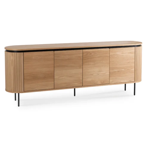 BECK 200 cm Comodă cu patru uși Stejar