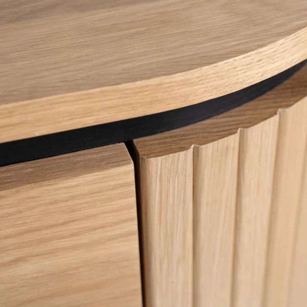 BECK 200 cm Comodă cu patru uși Stejar