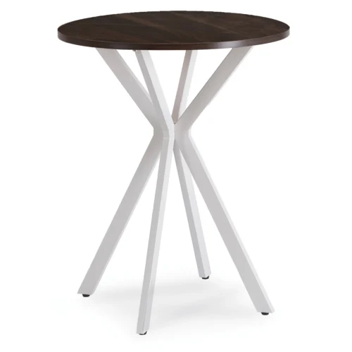 Masă LAUREN 60 cm Nuc/Alb