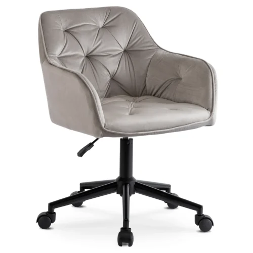 Scaun pivotant KONOR Gri/Negru Velur