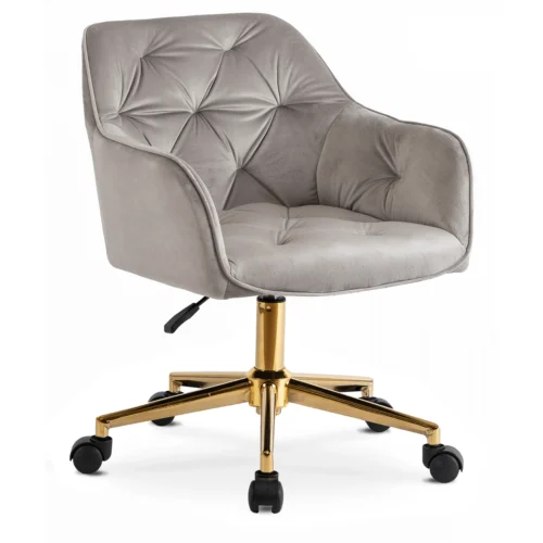 Scaun pivotant KONOR, velur gri