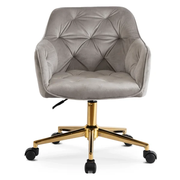 Scaun pivotant KONOR, velur gri