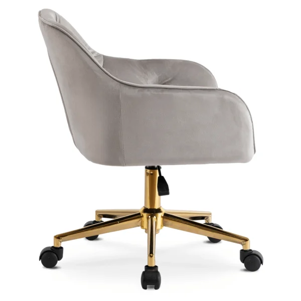 Scaun pivotant KONOR, velur gri