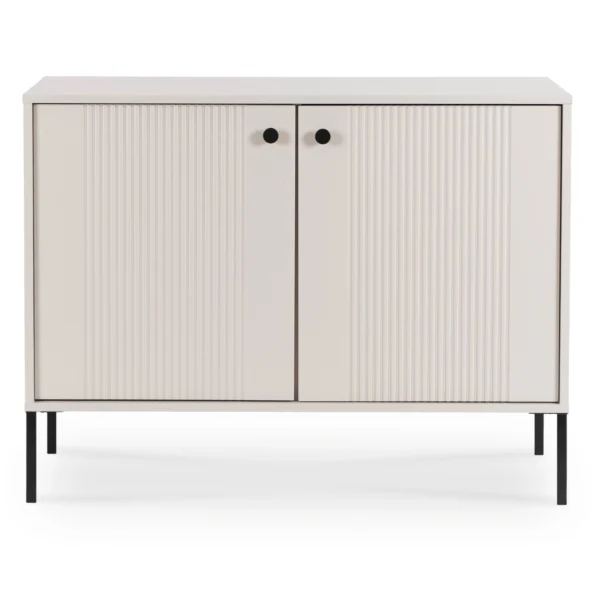 product-3393-2 Comoda de sertare SOFT 104 cm Cu două uși canelate Cașmir — Comode