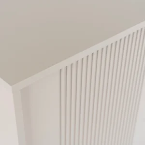 product-3393-3 Comoda de sertare SOFT 104 cm Cu două uși canelate Cașmir — Comode
