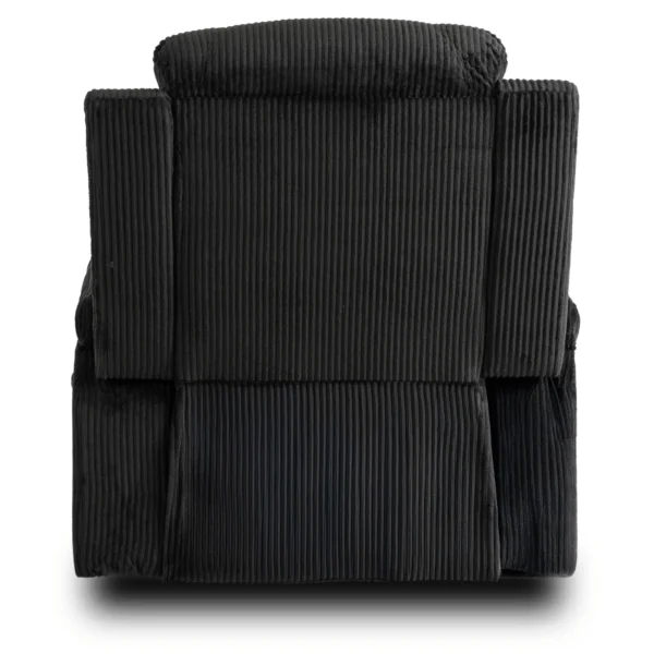 Scaun de masaj reclinabil din catifea neagră BOX