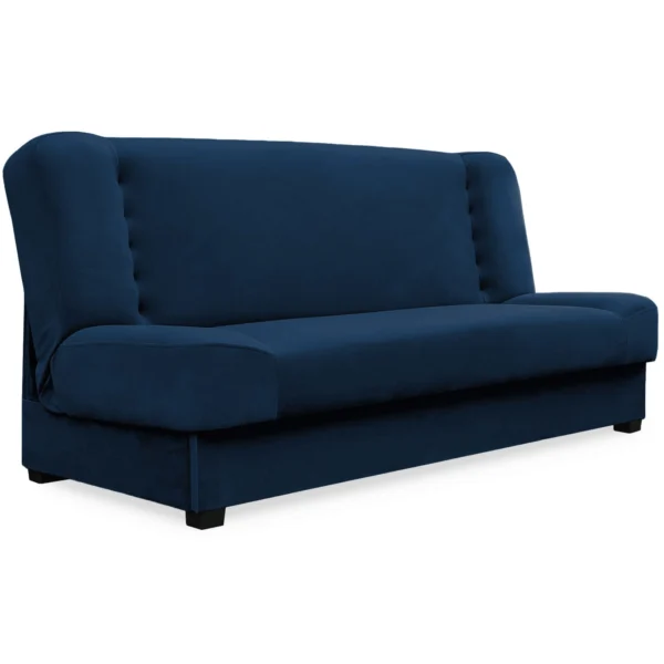 product-3395-0 Pliant canapea pat PIANO albastru Navy Velour — Canapele și sofale