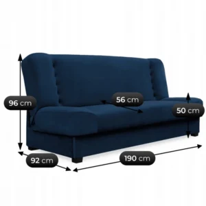 product-3395-5 Pliant canapea pat PIANO albastru Navy Velour — Canapele și sofale