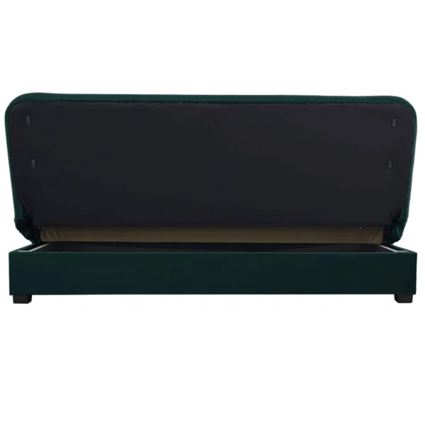 Canapea extensibilă PIANO din velur verde