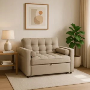 Fotoliu reclinabil CORRA pentru dormit, bej închis