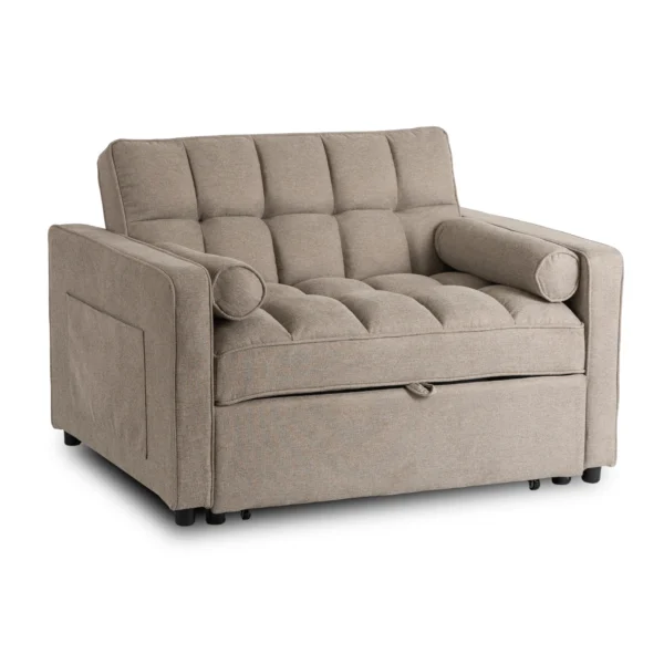 Fotoliu reclinabil CORRA pentru dormit, bej închis