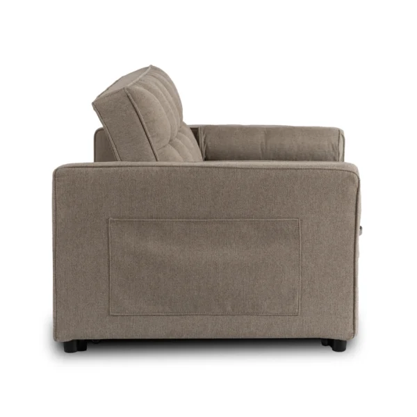 Fotoliu reclinabil CORRA pentru dormit, bej închis