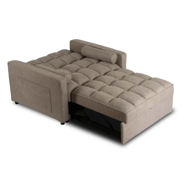 Fotoliu reclinabil CORRA pentru dormit, bej închis