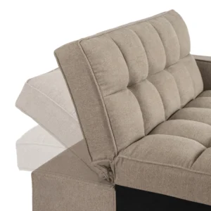 Fotoliu reclinabil CORRA pentru dormit, bej închis