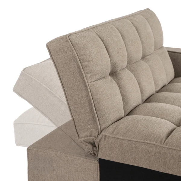 Fotoliu reclinabil CORRA pentru dormit, bej închis