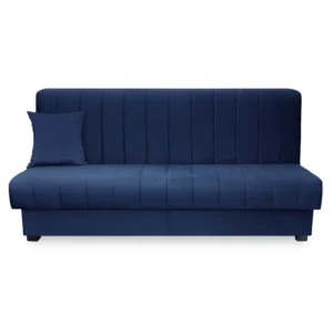 Set de 2x SIGMA Pliant canapea pat albastru marin catifea — Canapele și sofale
