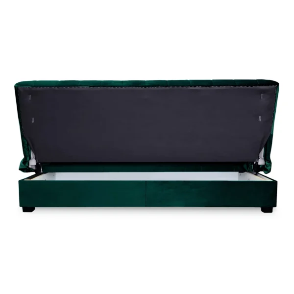 Set de 2 canapele extensibile SIGMA din velur verde