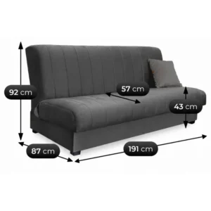 product-3404-5 Set de 2x canapea extensibilă SIGMA Grey — Canapele și sofale