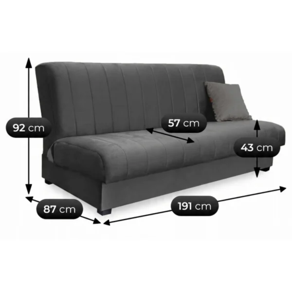product-3404-5 Set de 2x canapea extensibilă SIGMA Grey — Canapele și sofale