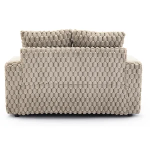 Scaun reclinabil din pluș bej KOBEL