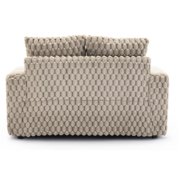 Scaun reclinabil din pluș bej KOBEL