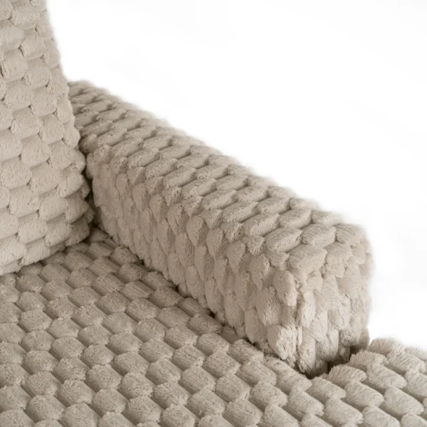 Scaun reclinabil din pluș bej KOBEL