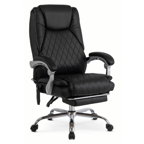 product-3413-0 GIORGIO Fotoliu pivotant încălzit negru — MOBILA