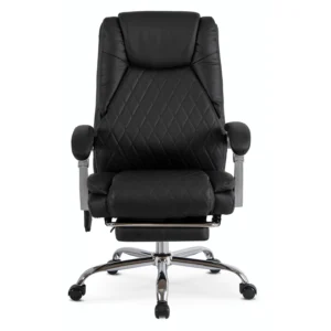 product-3413-1 GIORGIO Fotoliu pivotant încălzit negru — MOBILA