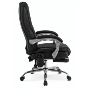 product-3413-2 GIORGIO Fotoliu pivotant încălzit negru — MOBILA