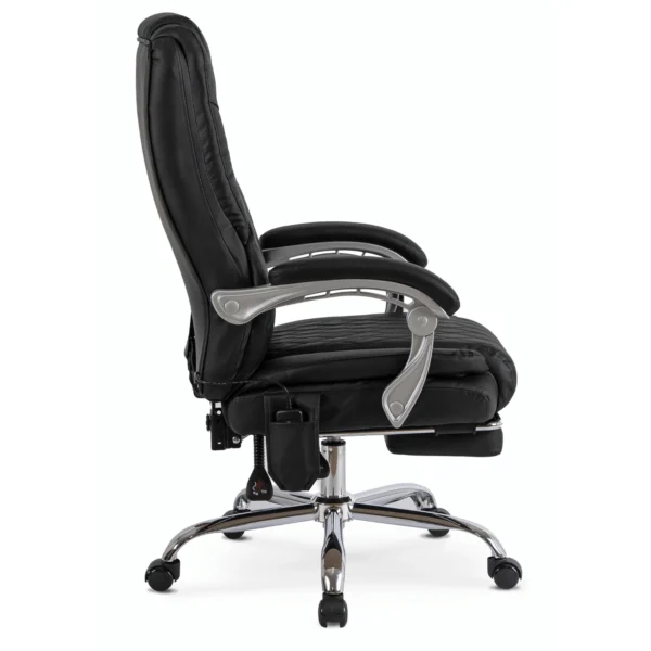 product-3413-2 GIORGIO Fotoliu pivotant încălzit negru — MOBILA